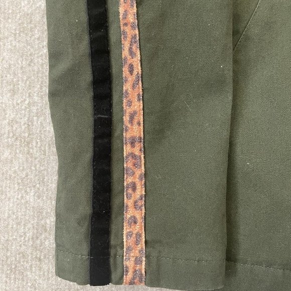 Peyton Jensen Jacket Womens Small Green Utility Pockets Casual Full Zip Snaps - Picture 6 of 10